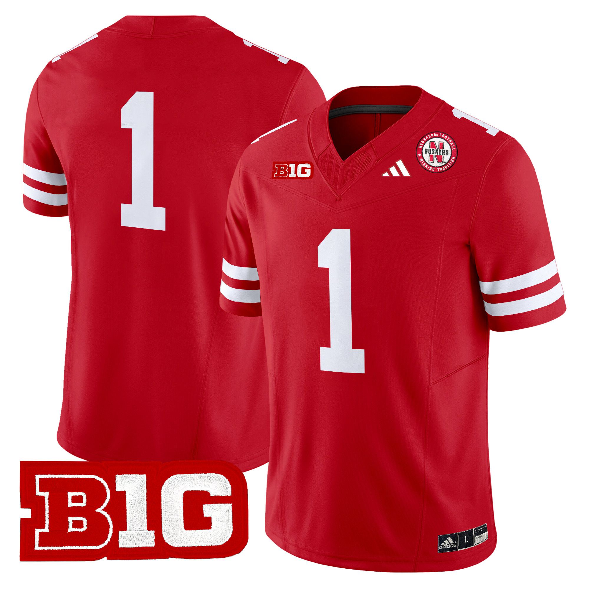 Men Nebraska Cornhuskers #1 No Name Red 2024 Vapor Limited NCAA Jersey style 1->ncaa teams->NCAA Jersey